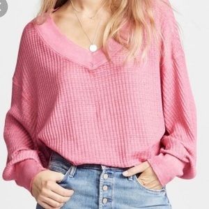 We The Free Lavender V-neck Sweater (model pic is different color)